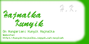 hajnalka kunyik business card